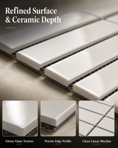 Mosaico Cerámico Kit Kat de 22x145mm en Varios Colores para Revestimiento de Cocina, Baño y Decoración de Paredes Comerciales - Product Image 2