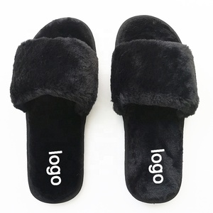 Giày Nữ Chất Lượng Cao Mùa Thu Sang Trọng Dép Hở Ngón Mờ Giày Lông Nữ Xăng Đan Đế Bằng Màu Hồng Nóng Cho Pháp - Product Image 5