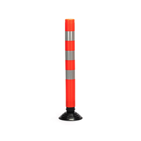 Poteau de signalisation routière flexible Wesure Safety Traffic Delineator Flexy Post 520 mm, diamètre 100 mm, résistant aux UV, en PU, pour la signalisation routière et la construction de routes.