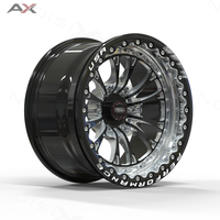 Jantes forgées AX 17 18 20 pouces pour camion, noir brillant, à rayons multiples fraisés en Y, 6x139.7 pour Chevy Silverado GMC Sierra 1500 Toyota