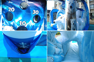 WINSUN 2026 Nuevo Diseño 5 en 1, Castillo Inflable con Temática de Oso Polar, Combinación de Juegos Inflables para Niños, Aventura al Aire Libre - Product Image 4