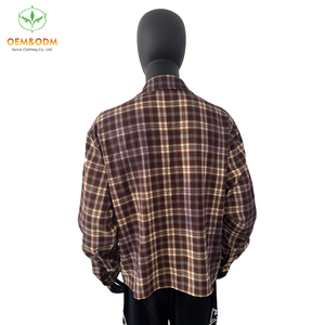 OEM Tùy Chỉnh Nút <span class=keywords><strong>Up</strong></span> Xuống Áo Sơ Mi Cổ Điển Axit Rửa Quá Khổ Pha Lê Dài Tay Áo Flannel Rhinestone Mô Hình Mens Boxy Áo Sơ Mi Sọc - Product Image 3