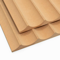 12mm 15mm Peint Mdf Wave Design Texture 3D Bois Vague Mdf Panneau Mural Cannelé Mdf Panneaux Muraux Mdf Sculptés pour la Décoration Intérieure