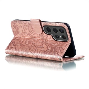 Étui de téléphone magnétique avec porte-cartes gaufré et support intégré pour S25 Note20/A5/A6 (Vintage Minimaliste) - Product Image 4