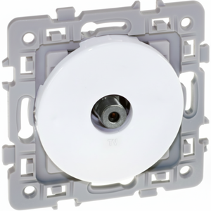 Toma de TV cuadrada blanca con garras Enchufes y enchufes Premium - Product Image 1