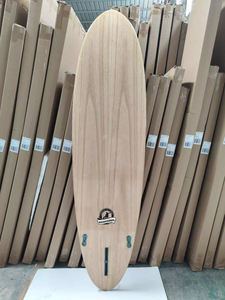 Prancha de Surf de Madeira Maciça de Qualidade Premium, Pranchas de Surf Personalizadas com Folheado de Madeira, Pranchas de Surf de Madeira Branca com EPS e Epóxi de Qualidade Superior - Product Image 2
