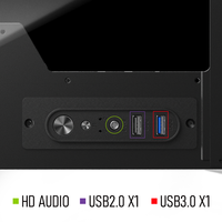 upHere Compact Panoramic PC Case M-ATX Gaming Computer Chassis Dual Tempered Glass 360mm Liquid Cooling UC02