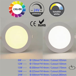 Benory 6W 9W 12W 15W 18W 24W kapalı yuvarlak Ultra ince Panel AYDINLATMA tavan Led ışık ayarlanabilir beyaz Led Panel AYDINLATMA için Loxone Tuya - Product Image 3