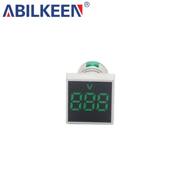 Square AC Voltmeter 50-500V with LCD Display and Indicator Light Digital Current Panel Meter for Industrial Control Equipment