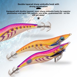 Japon YAMASHITA Leurre Artificiel Lumineux à Coulée Lente en Forme de Crevette Réfléchissante Série EGI-OH-K pour la Pêche <span class=keywords><strong>au</strong></span> Calamar et <span class=keywords><strong>au</strong></span> Seiche, Appât Vivant avec Hameçons - Product Image 5