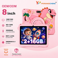 Tablet PC Edukasi 8 Inch YPORANGECHENG Logo OEM Kustom, MTK 6753 Octa Core 8GB 128GB 1280*800 IPS untuk Anak-anak OEM/ODM