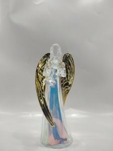 Decoración Navideña Ángel con Luz LED Electrochapada - Product Image 1