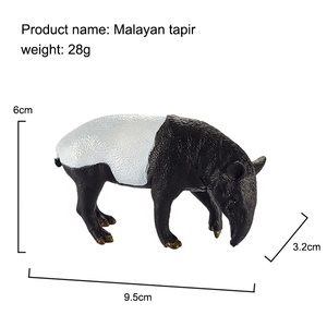 Modèles d'animaux simulés : Bison, Léopard, Lynx, Hippopotame, Ours – Ornements pour enfants, ensemble <span class=keywords><strong>de</strong></span> jouets éducatifs sur la faune sauvage - Product Image 4