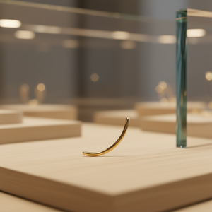 Pendientes de aro E3359 Moon Cuff, negros y dorados, de aleación de zinc, unisex, joyería de moda. - Product Image 2