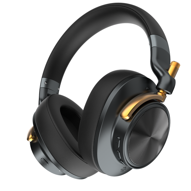 Active Noise Cancelling Over-Ear Headphones Hi-Fi Stereo Titanium Drivers Foldable for 5.4 IPX5 Waterproof 65h Sports