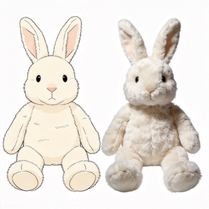 Conejo de Peluche al por Mayor, Lindo Conejito de Peluche, Juguete de Peluche Realista de Animales - Product Image 1