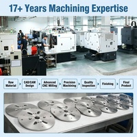 Disque de montage réglable à bride ronde usiné CNC sur mesure pour pièces d'équipement d'automatisation