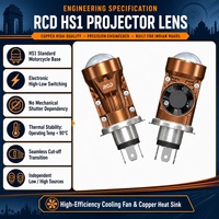 RUICHIDA CSBR0125R Phare avant en aluminium aviation couleur cuivre avec technologie LED double cœur et 2 lentilles, ballast intégré