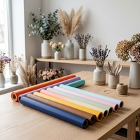 Papier d'emballage pour fleurs, écologique, biodégradable, fait main, imperméable, recyclable, dégradé arc-en-ciel pour la Saint-Valentin