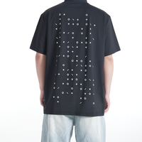 T-shirt unisexe grande taille en coton blanc, personnalisable avec logo imprimé numériquement, pour hommes