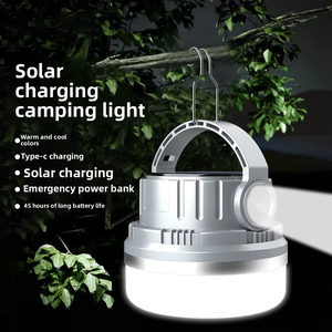 Lanterne solaire LED WOSEN pour le camping, lampe de tente rechargeable pour la randonnée, ventilateur, crochet de suspension, lampe torche SOS, matériau ABS, utilisation résidentielle, IP66 - Product Image 3