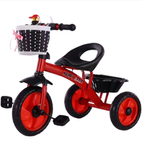 Tricycle à pédales pour enfants et bébés, design simple, vélo d'exercice et de sport avec panier, cadeau de fête