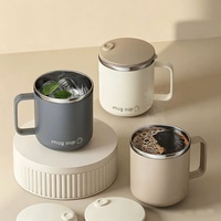 Vente en gros de tasses à thé au lait en acier inoxydable réutilisables de 400 ml au design moderne, cadeaux d'affaires, mini tasse isotherme