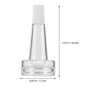 Tapa de PVC Transparente de Alta Calidad con Cierre Giratorio de 13 mm, Tapón Cuentagotas de Plástico Transparente para Botellas de Medicamentos, Champú y Lociones, Cabeza de Trompeta - Product Image 2