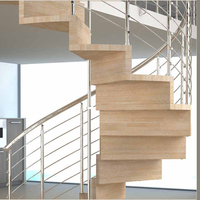 Kit de montants centraux en acier inoxydable pour escaliers en porte-à-faux, escalier en colimaçon rond