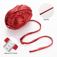 JP Metallic Color 100% Polyester Crochet Yarn Woven Yarn Hand Knitting Craft Strip Chunky Yarn