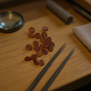 Cabochon de grenat rouge naturel en forme de poire à dos plat, pierre précieuse en vrac pour la fabrication de bijoux, vente en gros - Product Image 6