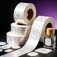 Étiquettes de parfum personnalisées en feuille d'or, autocollants de luxe imperméables pour flacons de parfum de 50 ml, étiquettes de parfum en feuille d'or de qualité supérieure