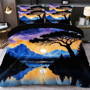 Parure de lit douce, housse de <span class=keywords><strong>couette</strong></span>, taies d'oreiller, drap-housse imprimé numérique 3D, <span class=keywords><strong>bon</strong></span> <span class=keywords><strong>prix</strong></span>, moins cher, lavé - Product Image 3