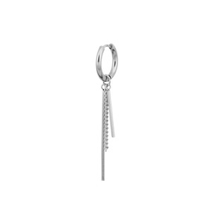 Boucles d'oreilles pendantes personnalisées à pampilles, en acier inoxydable, design minimaliste et original, unisexe, bijoux en gros - Product Image 6