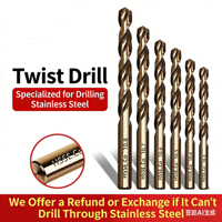 Jeu de forets hélicoïdaux personnalisés en acier rapide HSS au cobalt M35, tige de 10 mm, longueur de 50 mm, norme DIN 338, finition brute