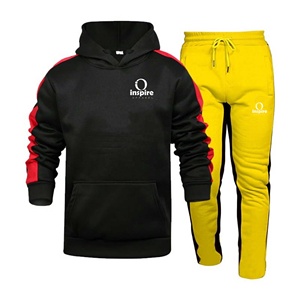 Survêtement multicolore pour hommes, équipement de Fitness, en molleton, respirant, vêtements d'automne, vente en gros, - Product Image 3
