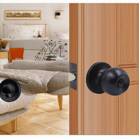 Ensemble de poignées de porte intérieures en acier inoxydable noir au design contemporain pour commodes, portes en bois et salles de bain