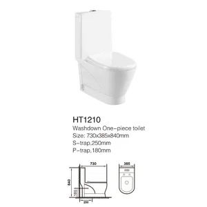 Elegant Design Big Size Popular In Middle East Ceramics Bathroom Sanitary Ware 1 Piece WC Toilets For Muslim