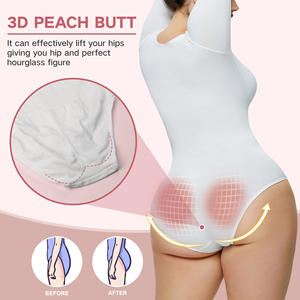 Mono Moldeador de Cuerpo Tipo Corsé de Manga Larga sin Tirantes, Transpirable y Resistente a las Arrugas, Estilo Europeo Americano, para Mujer, Deportivo - Product Image 4