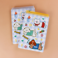 Cuaderno Espiral con Diseño de Cachorro Adorable - Cuaderno de Notas B5 con Cuadrícula Azul, Diario de Mascotas con Dibujos Animados, Encuadernación Espiral, Regalo