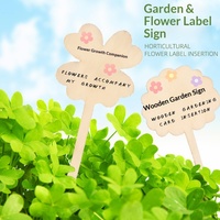 Plaque de Jardin en Bois Moderne et Simple avec Logo Personnalisé, Étiquette Végétale DIY à Graver au Laser, Support d'Étiquette d'Identification d'Plantes Inscriptible