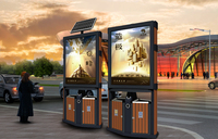 Nouveau Unipole publicité extérieure défilement énergie solaire LED lumière pôle signe conseil boîte à lumière avec cadre en aluminium étanche