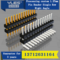 Connecteur Micro SMD personnalisé 1,27 mm, prise USB 2-50P, plaqué or, connecteur à broches simple rangée pour composants informatiques