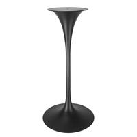 Base de Mesa Tulipán Moderna, Redonda, de Metal y Hierro, Resistente, Estilo Nórdico de Lujo, Color Blanco, para Bar, Restaurante, Cafetería, Bistro