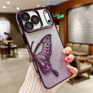 Funda de Celular Transparente con Diamantes y Mariposas Brillantes para iPhone 17, 16, 15, 14, 13, 12 Pro, Funda Brillante y Linda para iPhone 17 Pro - Product Image 6