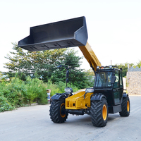 Heracles Chargeur télescopique à moteur diesel de 3 tonnes Mini chargeur télescopique Construction à usage agricole Roulements durables