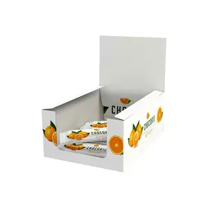 Cajas de exhibición de cartón impresas personalizadas, para barra de energía, caja de barra de Chocolate, superficie mate