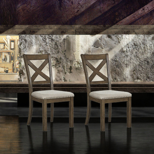 Silla de Comedor de Madera Maciza de Estilo Francés Retro Wabi-Sabi con Tapicería de Tela Suave, Muebles para el Hogar, para Sala de Estar - Product Image 3