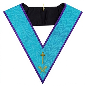 Collier d'officier de vêtements maçonniques Regalia pour la conception de toit élégant Misraim Rite - Product Image 1