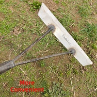 Houe à pousser multifonctionnelle pour ferme, outil de désherbage étendu et élargi, pour l'élimination de l'herbe et la plantation de pois, houe à pousser en bois
